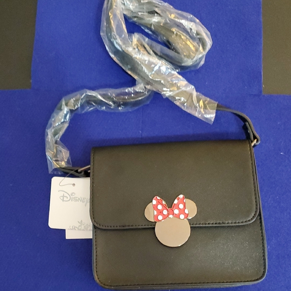 Disney Black Minnie Mouse Crossbody Bag NWT